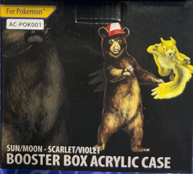 Bearish Acrylic Case Pokemon Booster Box - CardVault Collections