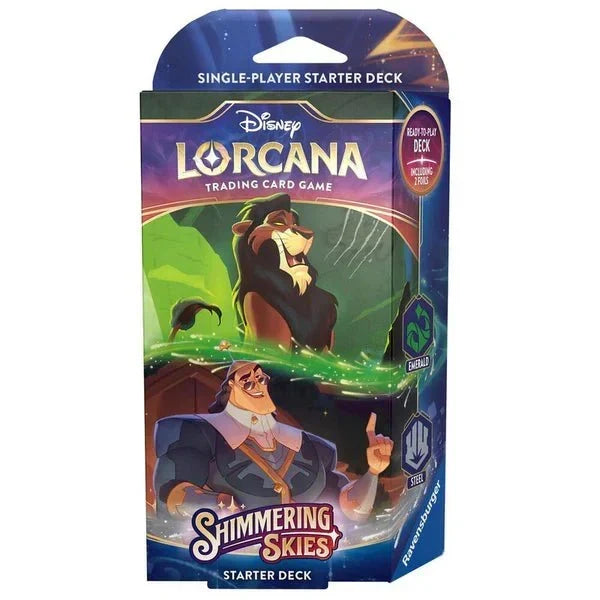 Disney Lorcana: Shimmering Skies Starter Deck (Emerald and Steel) - CardVault Collections