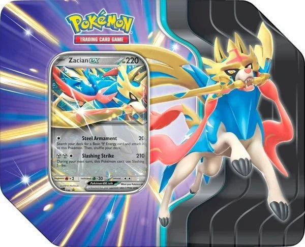 Pokemon Sword and Shield: Slashing Tin Legends (Zacian Ex) - CardVault Collections