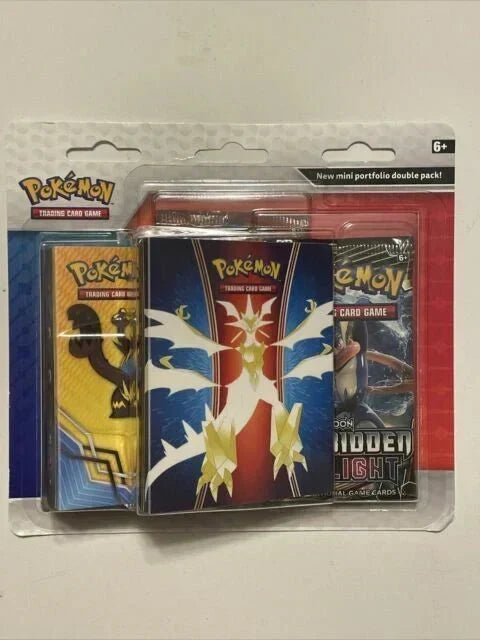 Pokemon Sun and Moon: Twin Mini Portfolio and Forbidden Light Blister Pack - CardVault Collections